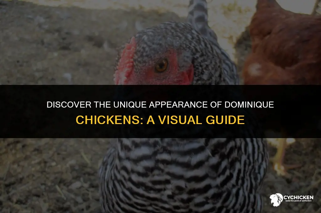 what does a dominique chicken look like