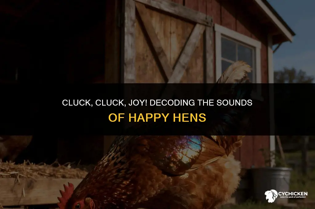 what does a happy chicken sound like