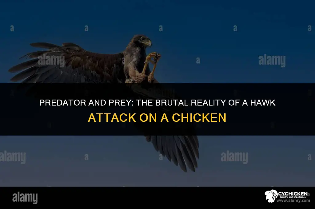 what does a hawk attack on a chicken look like