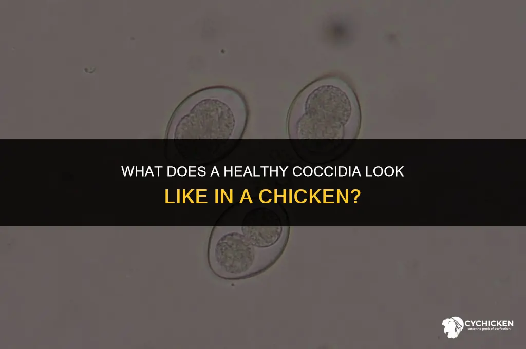what does a healthy coclia look like in a chicken