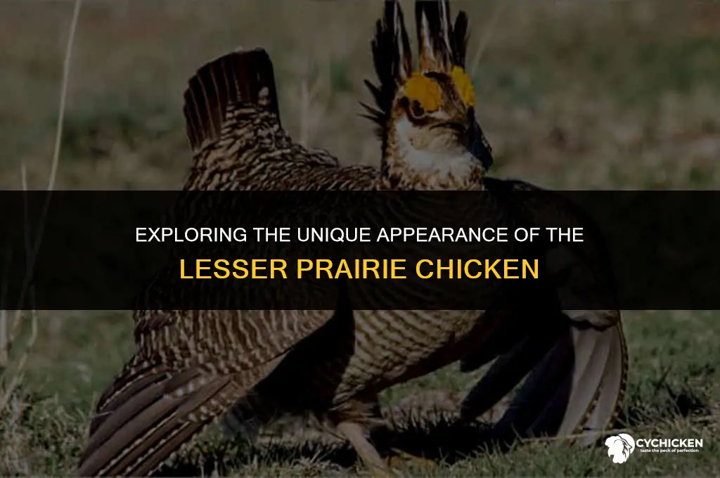 what does a lesser prairie chicken look like
