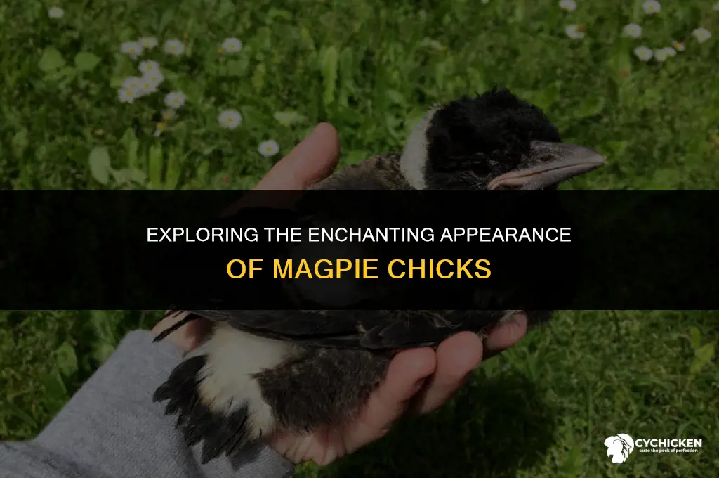 what does a magpie chick look like