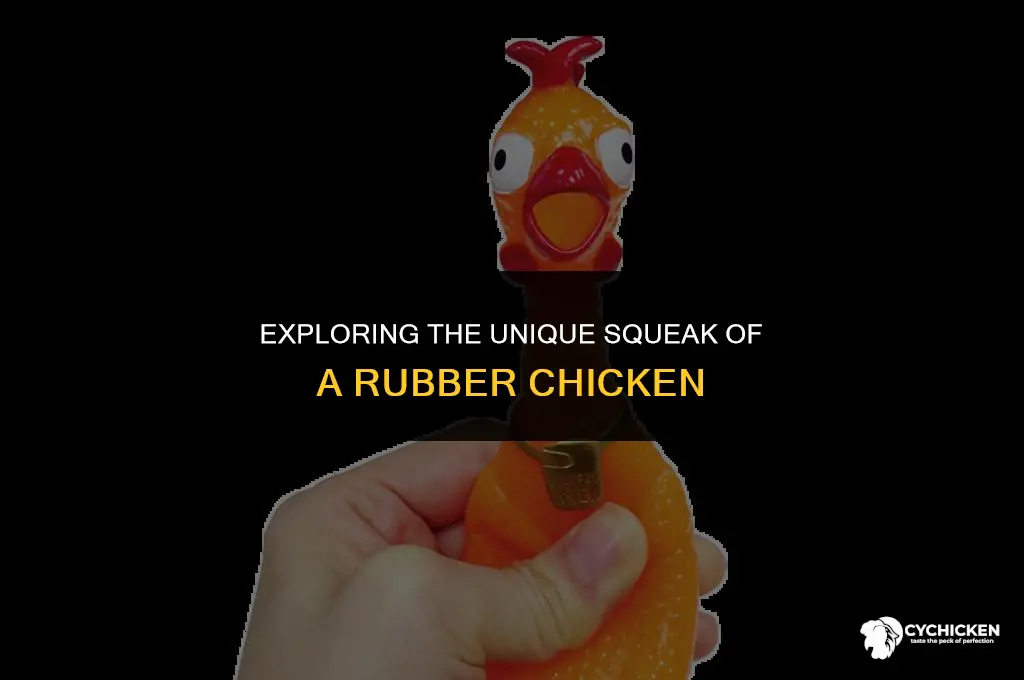 what does a rubber chicken sound like