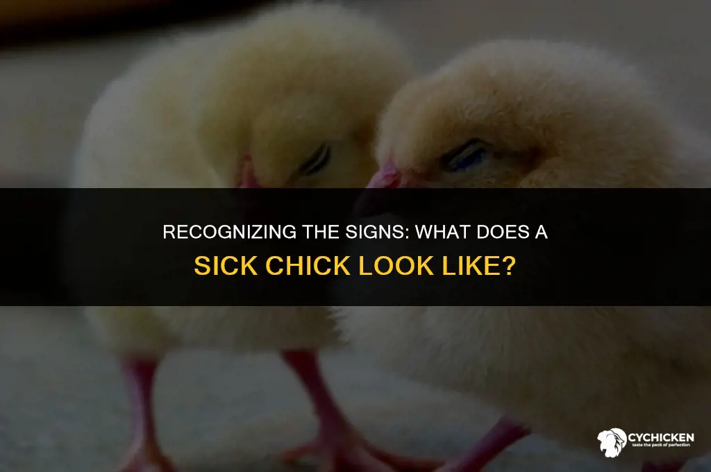 what does a sick chick look like