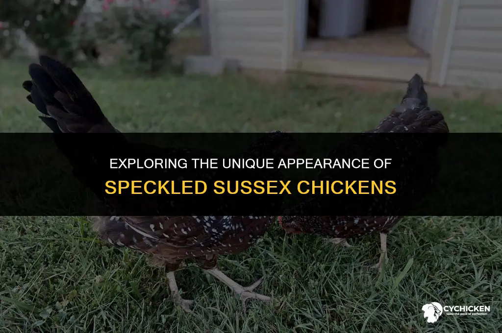 what does a speckled sussex chicken look like