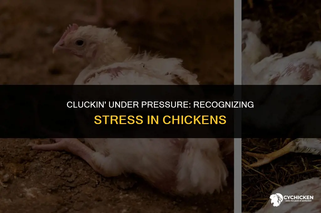 what does a stressed chicken look like