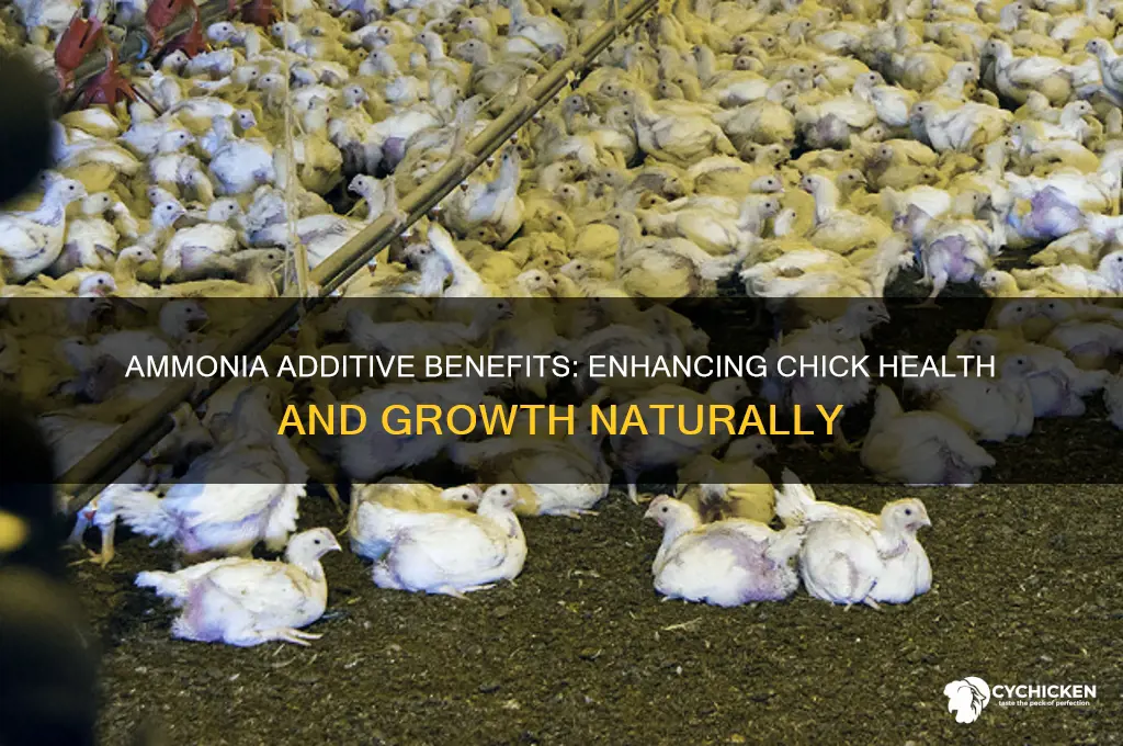 what does ammonia additive do for chicks