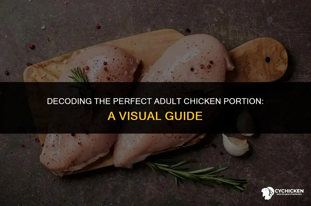 what does an adult portion of chicken look like