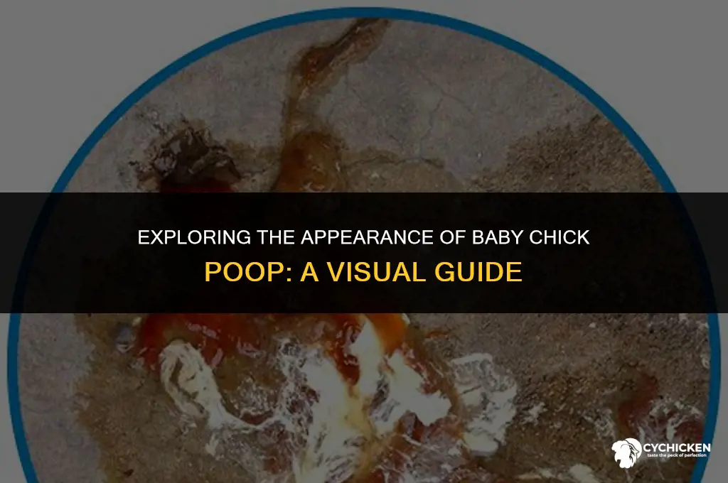what does baby chick poop look like