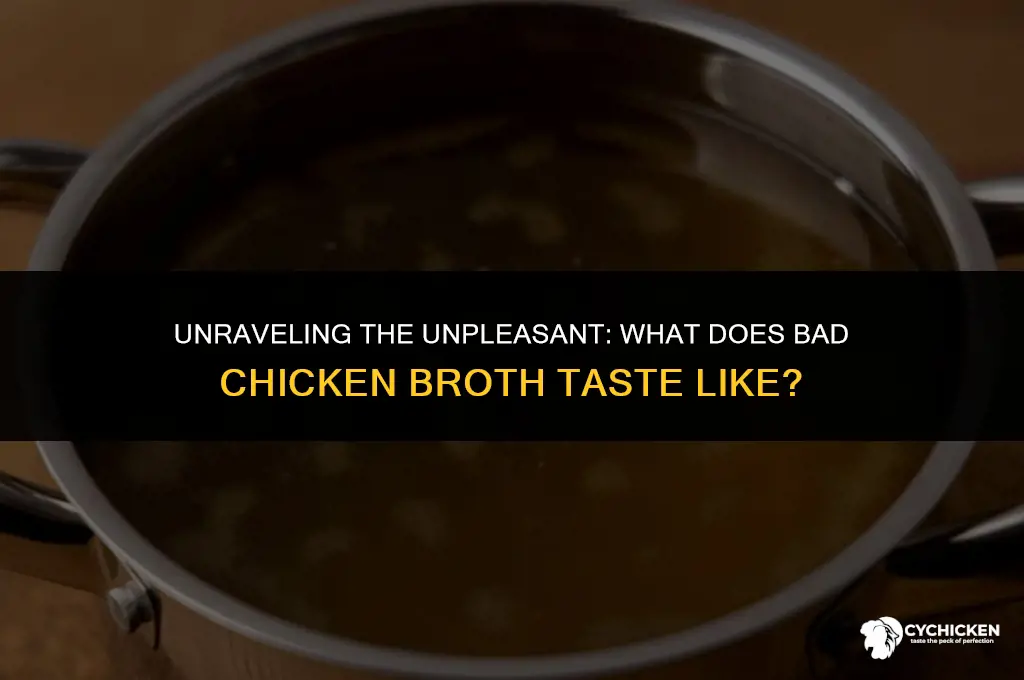 what does bad chicken broth taste like