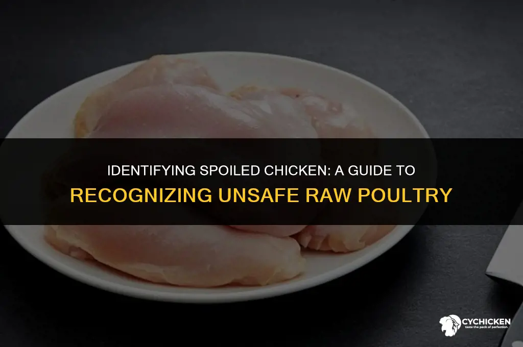 what does bad chicken look like raw
