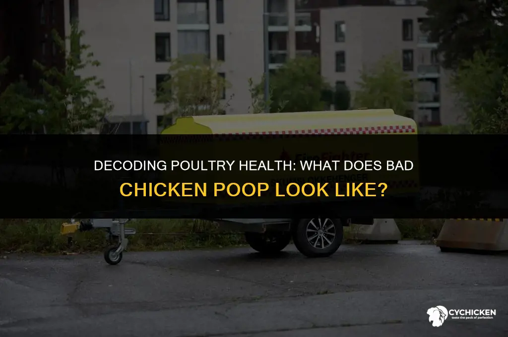what does bad chicken poop look like
