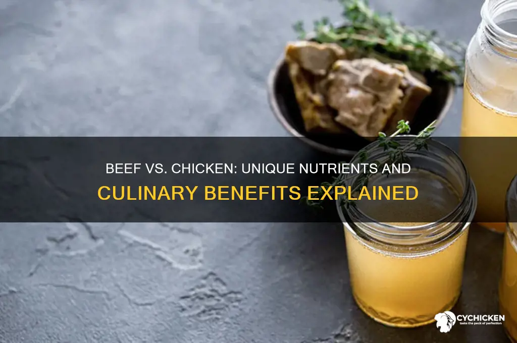 what does beef have that chicken doesn t