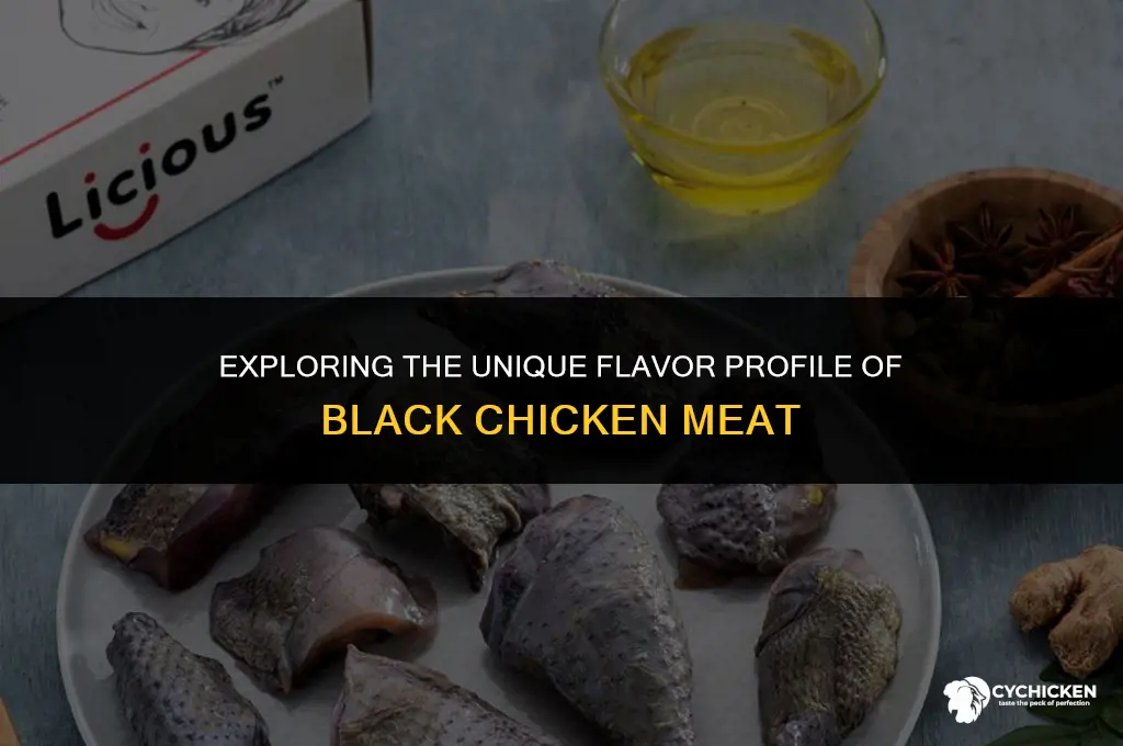 what does black chicken meat taste like