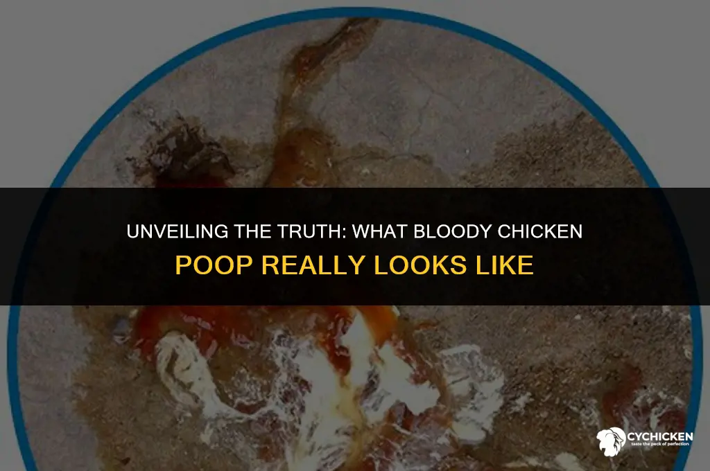 what does bloody chicken poop look like