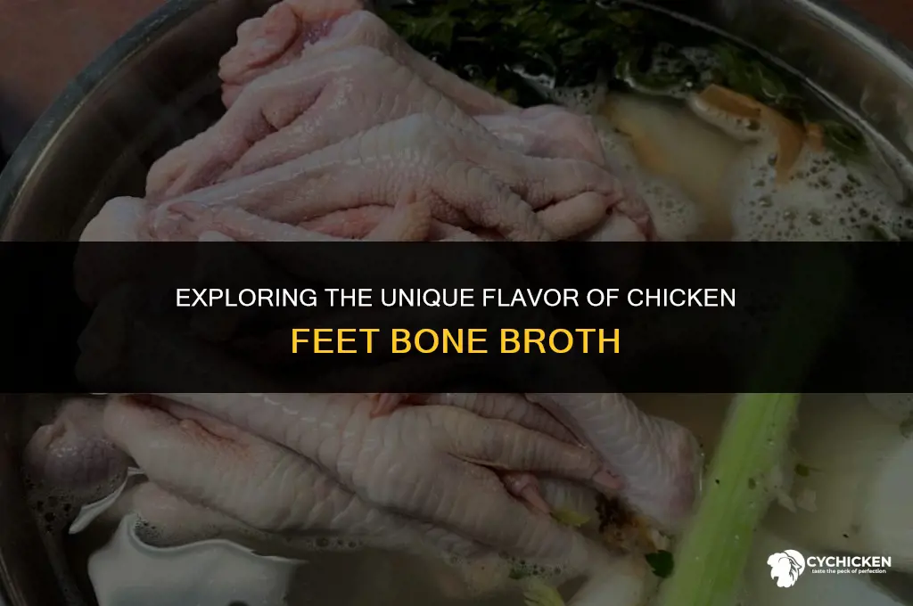 what does bone broth made from chicken feet taste like