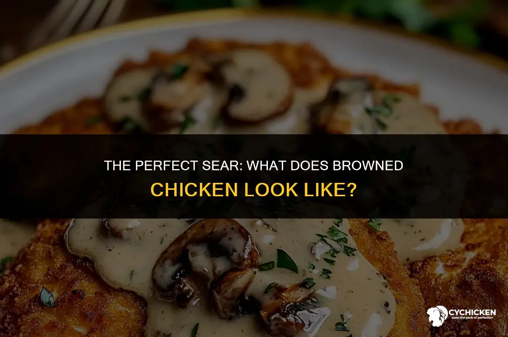 what does browned chicken look like