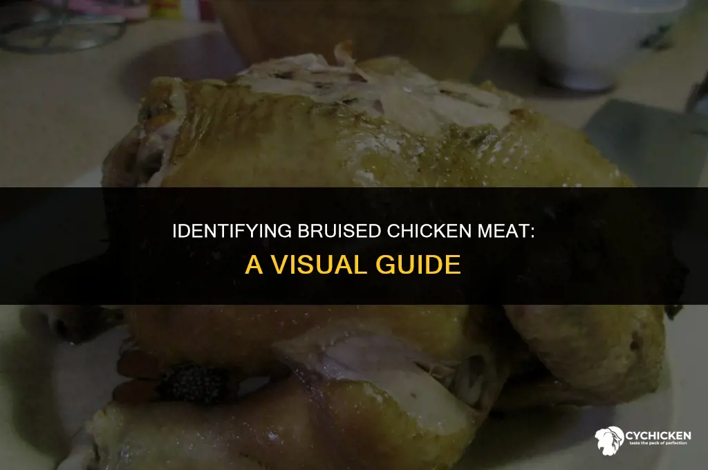 what does bruised chicken meat look like
