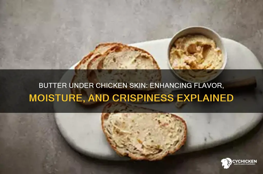 what does butter under chicken skin do