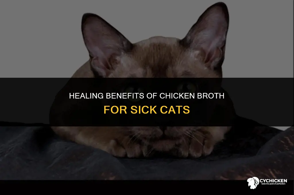 what does chicken broth do for sick cats