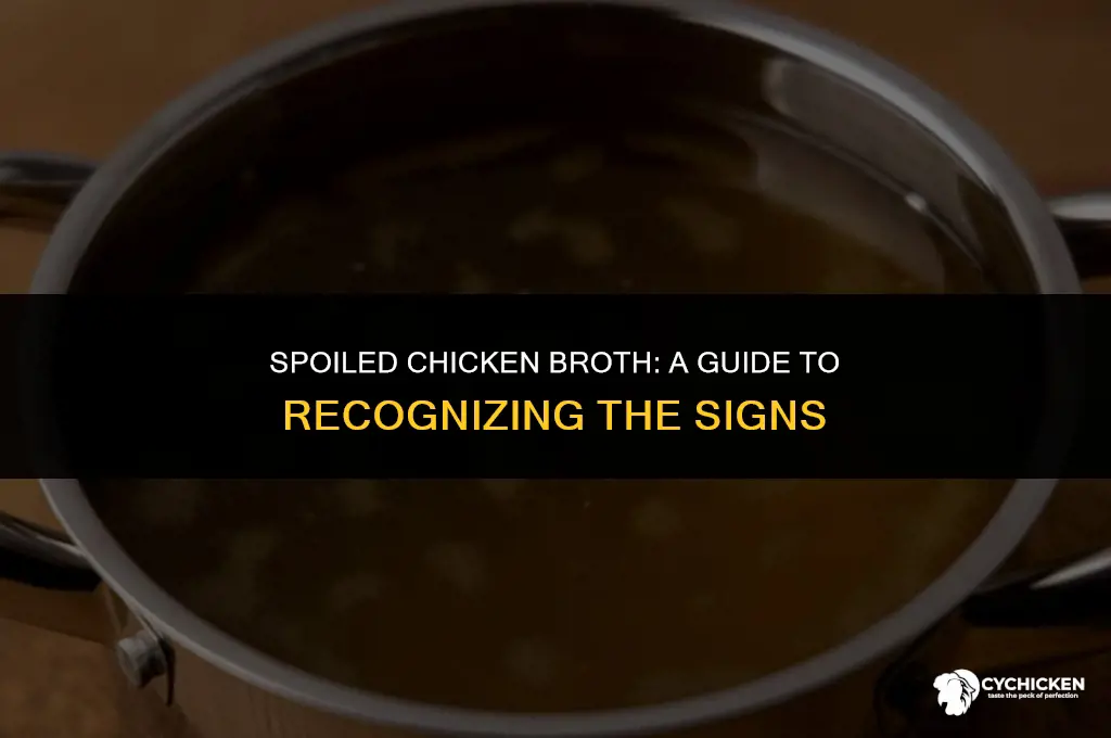 what does chicken broth look like when it goes bad