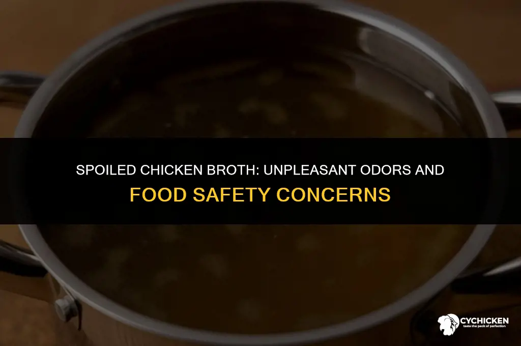 what does chicken broth smell like when it goes bad