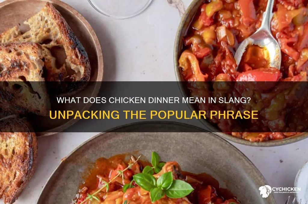 what does chicken dinner mean in slang