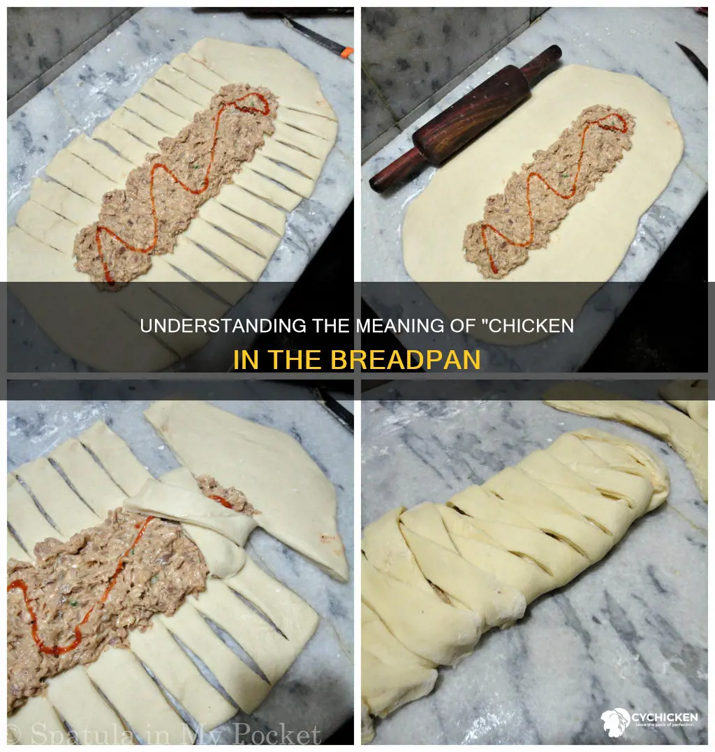 what does chicken in the breadpan picking out doughbmean