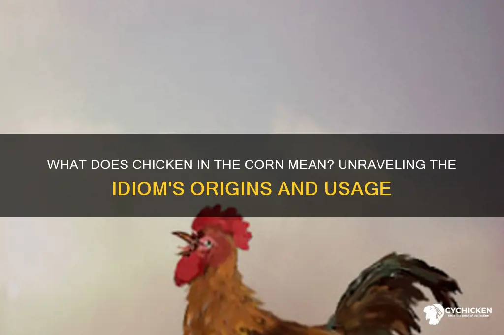 what does chicken in the corn mean