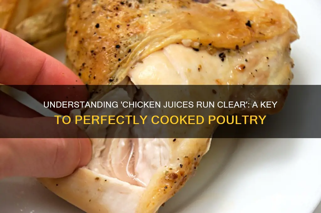 what does chicken juices run clear mean
