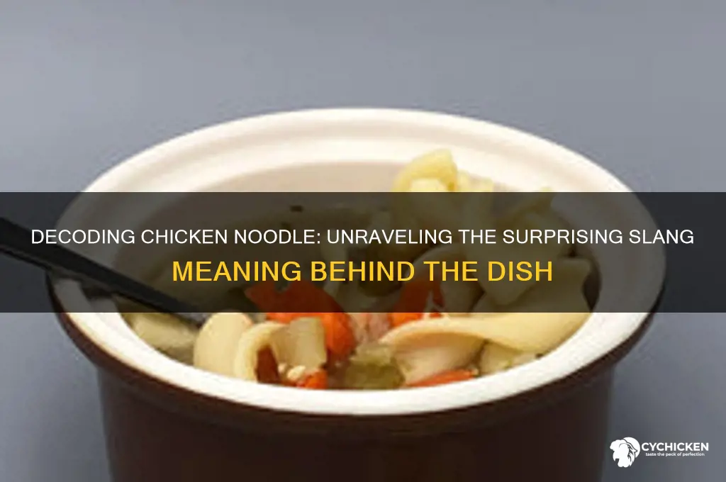 what does chicken noodle mean in slang