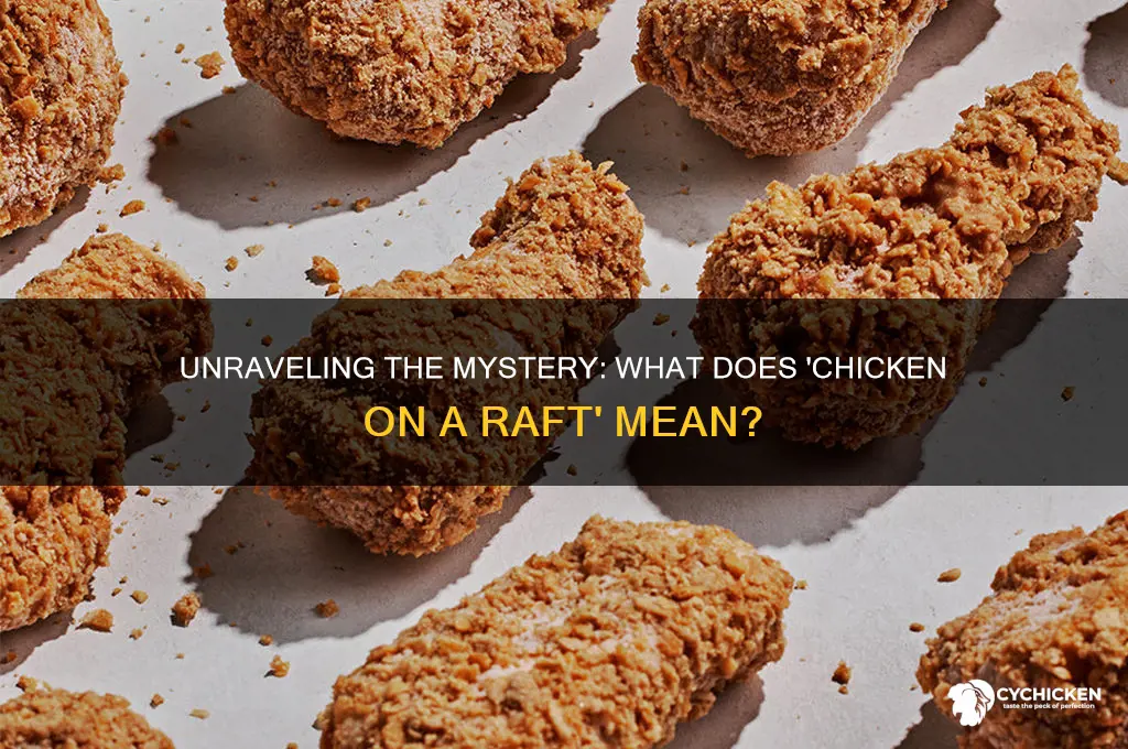 what does chicken on a raft mean