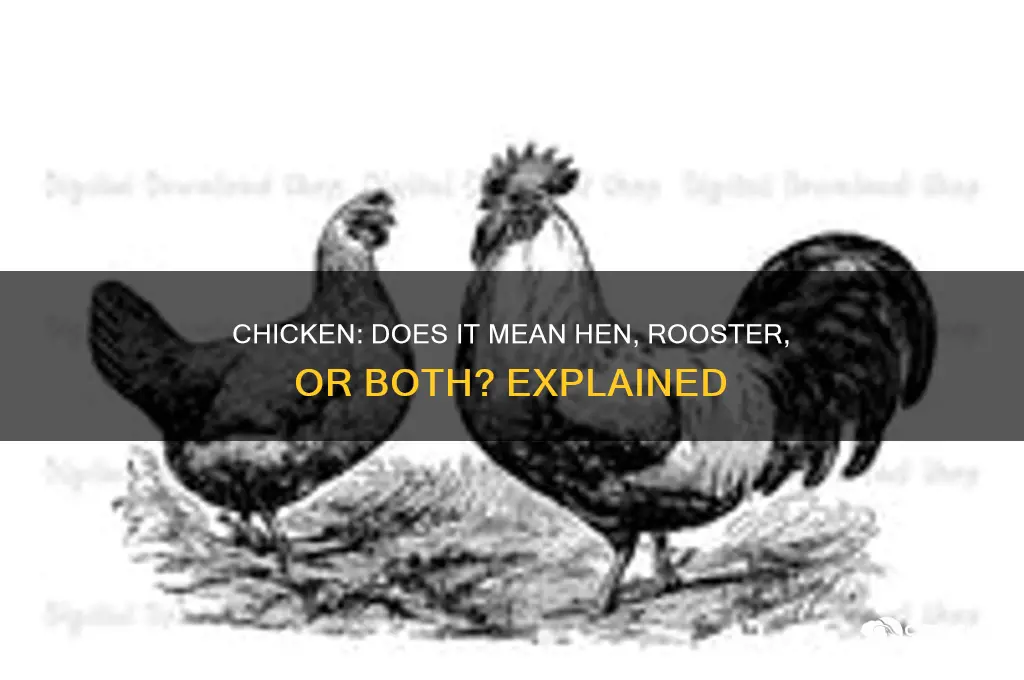 what does chicken refer to hen or rooster