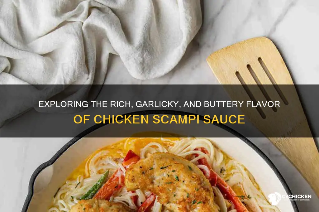 what does chicken scampi sauce taste like