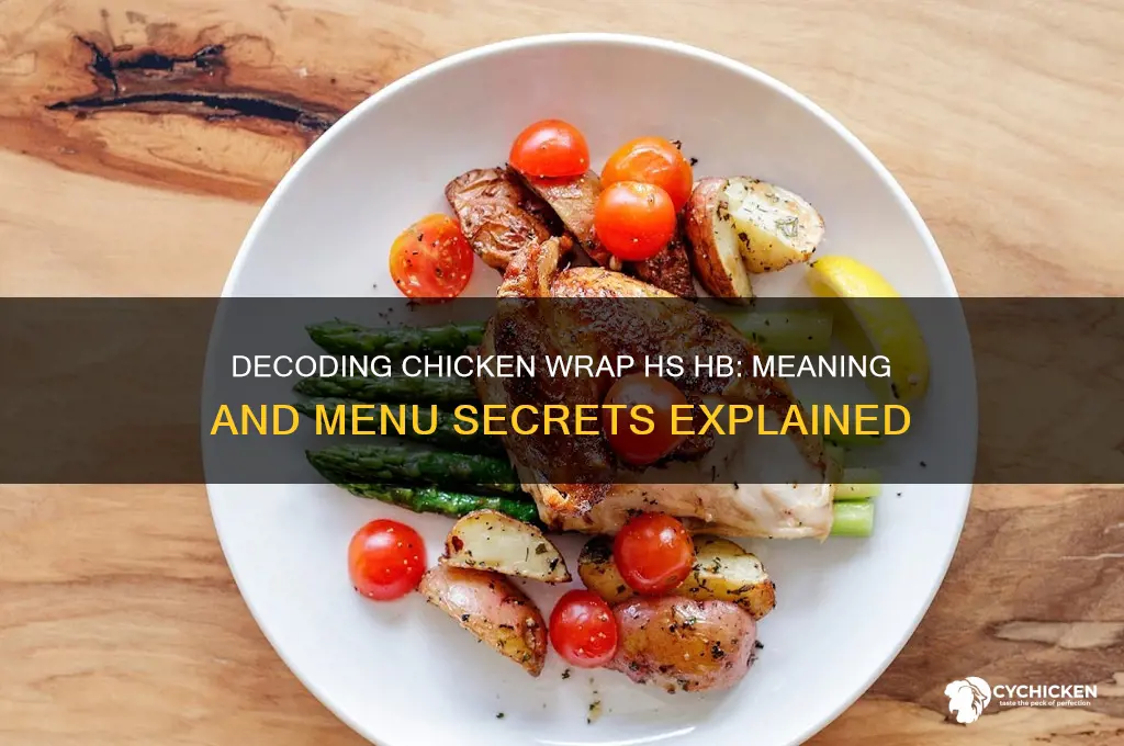 what does chicken wrap hs hb mean