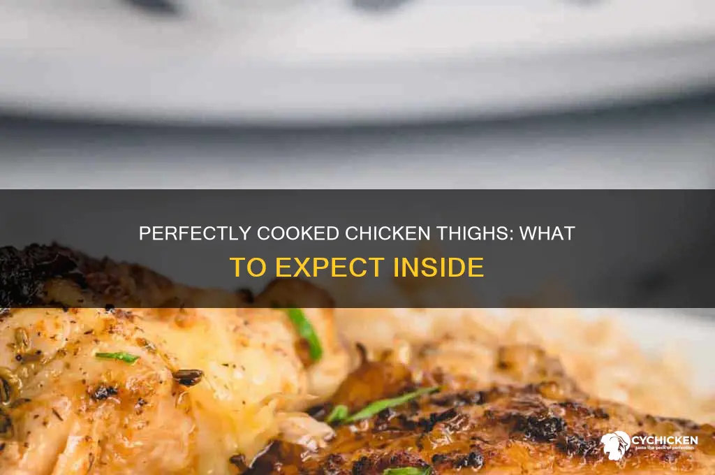 what does cooked chicken thigh look like inside
