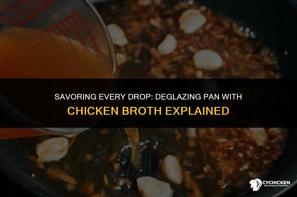 what does deglaze pan with chicken broth mean