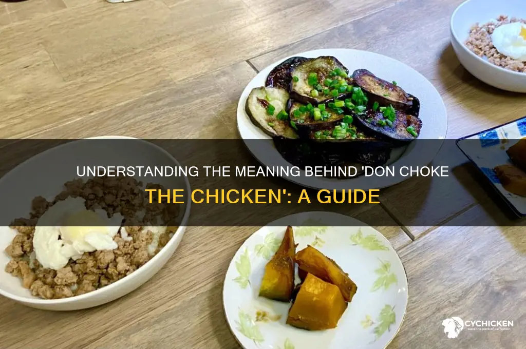 what does don choke the chicken mean