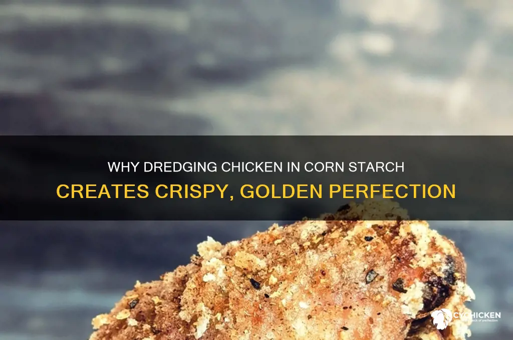 what does dredging chicken in corn starch do