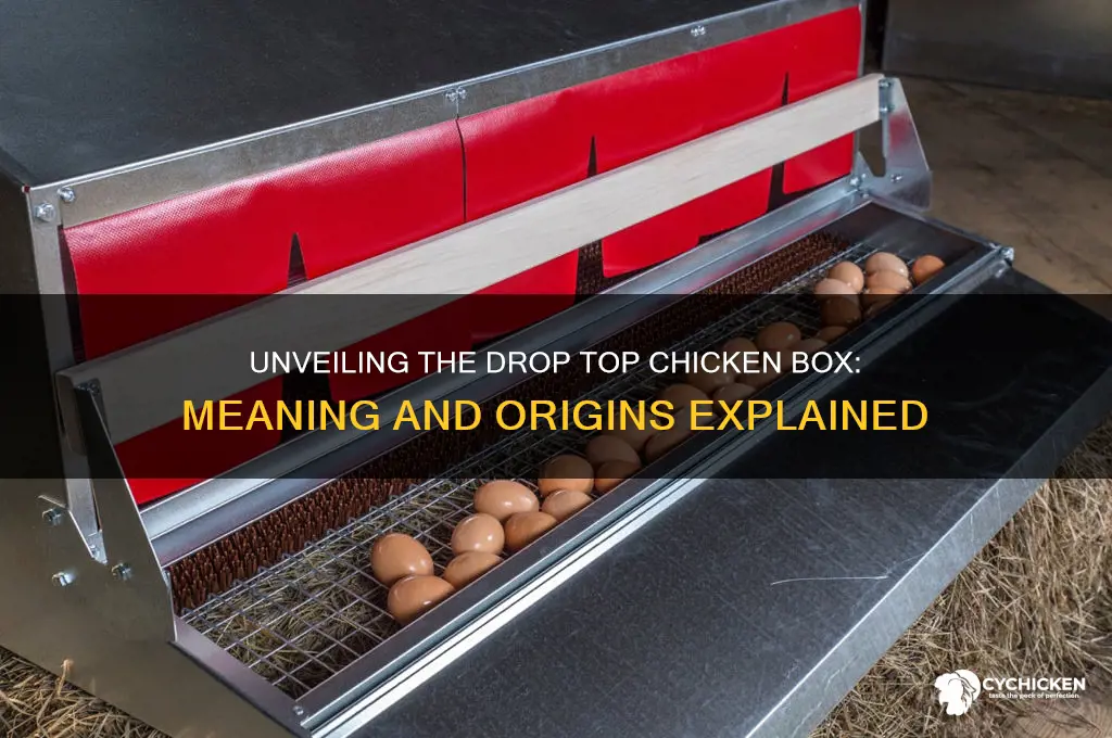 what does drop top chicken box mean