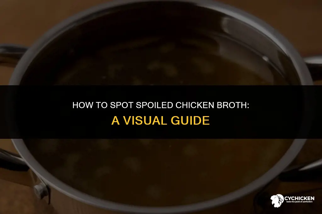 what does expired chicken broth look like