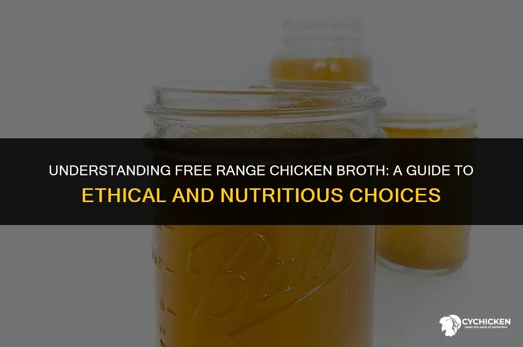what does free range chicken broth mean