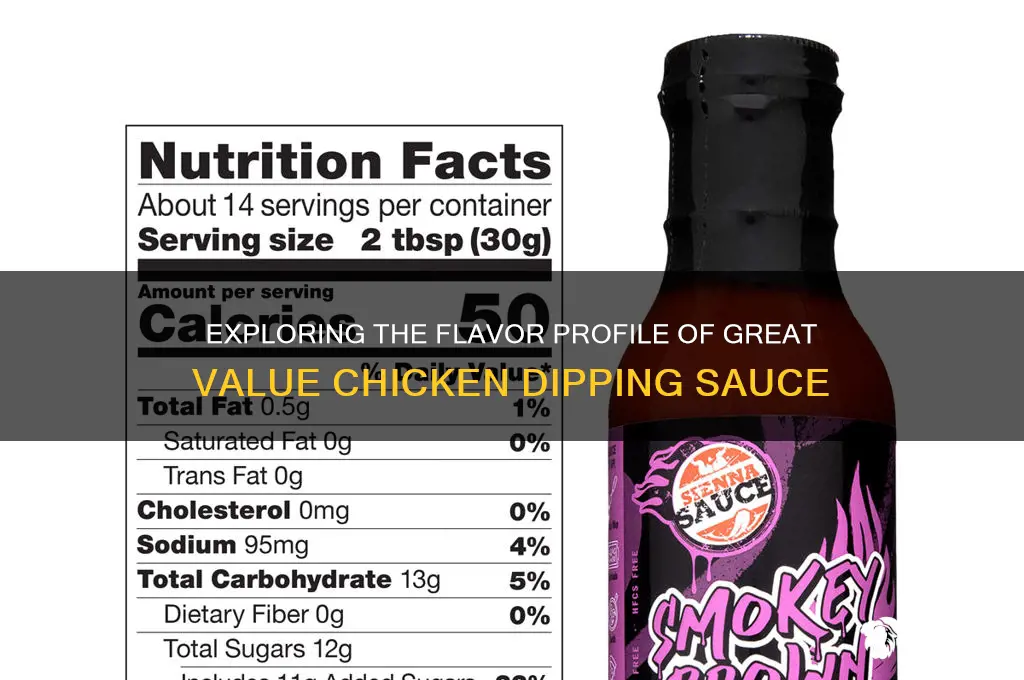 what does great value chicken dipping sauce taste like