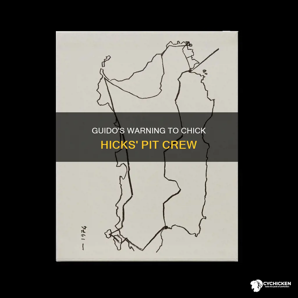 what does guido say to chick hicks pit crew