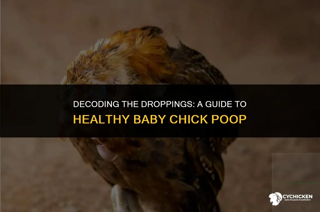 what does healthy baby chick poop look like