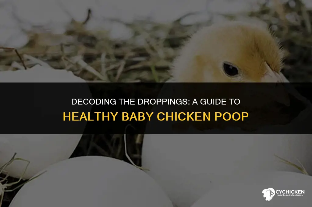 what does healthy baby chicken poop look like