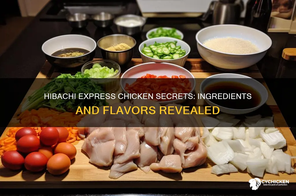 what does hibachi express put on the chicken