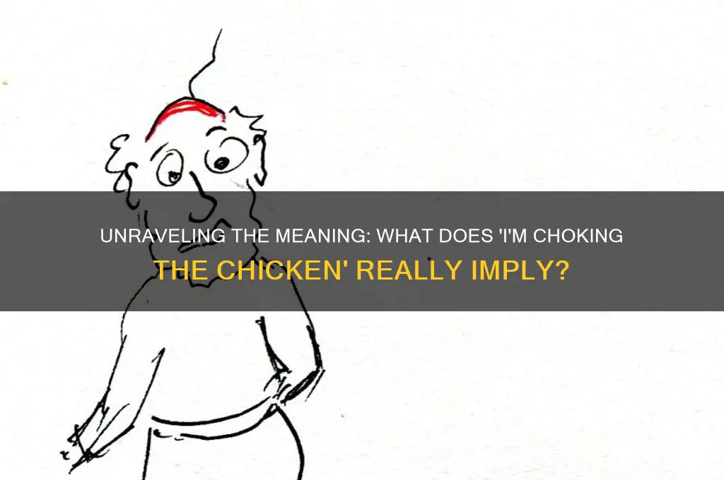 what does im choking the chicken mean