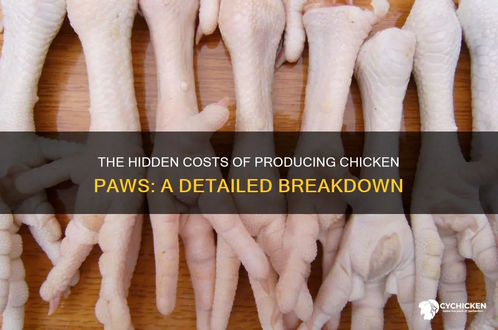what does it cost to produce chicken paws