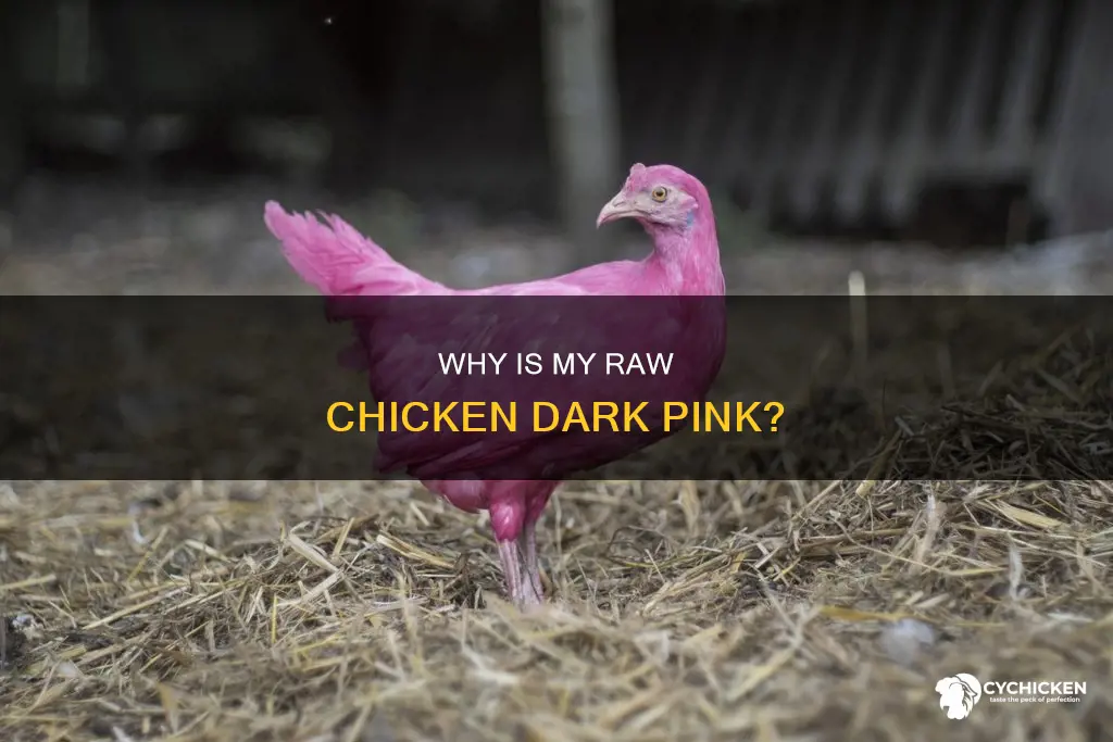 what does it mean if raw chicken is dark pink